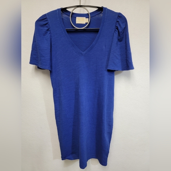 Nation LTD Anthropologie Mallory Dress Royal Blue 100% Cotton Size XS - Picture 4 of 11